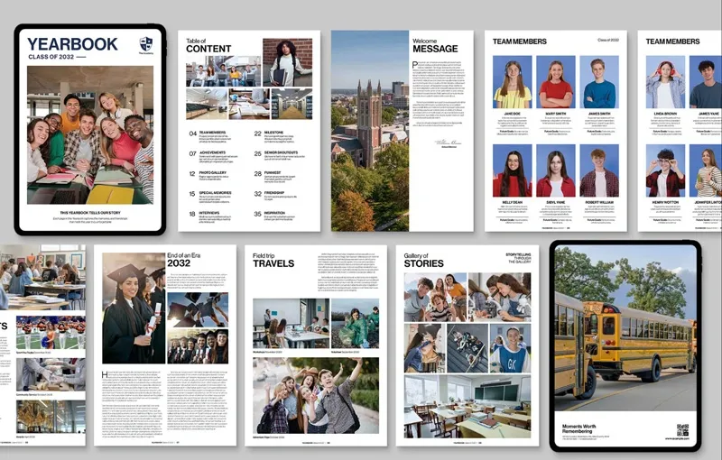 mẫu yearbook đẹp 
