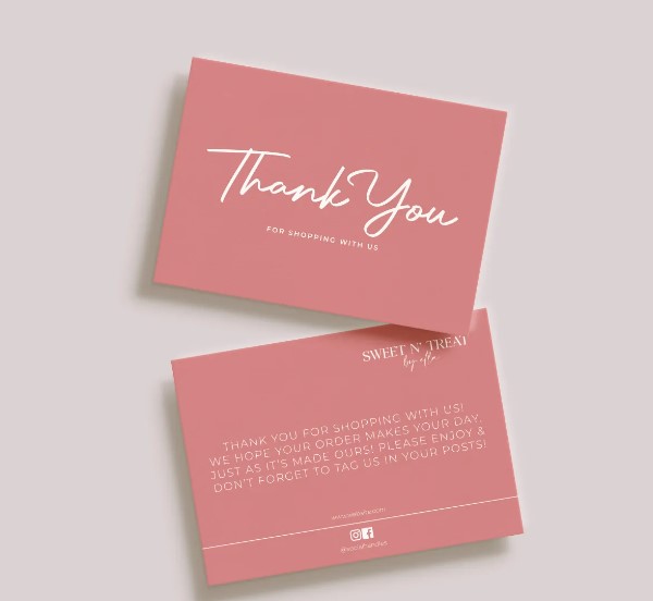 Card thank you 
