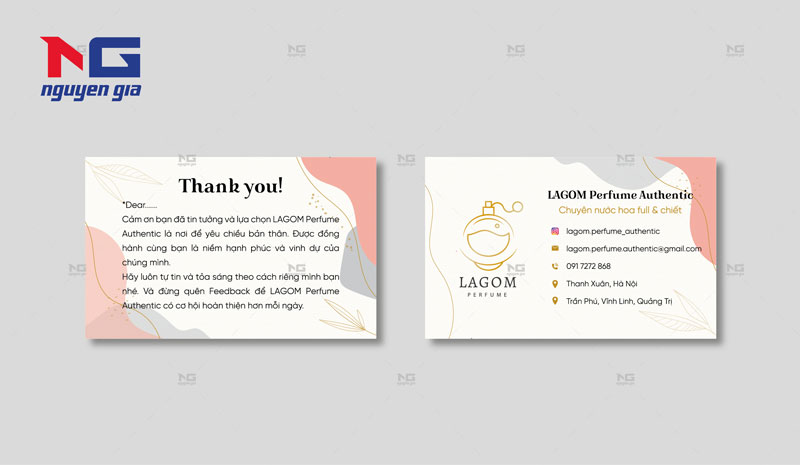 mẫu card cảm ơn thực tế