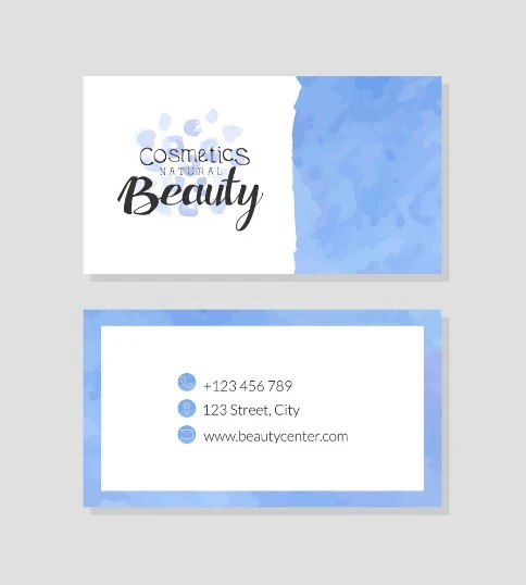 mẫu card visit mỹ phẩm spa