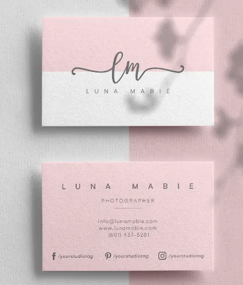 mẫu card visit spa