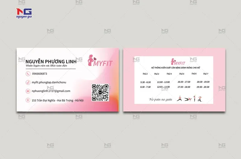 Mẫu card Phương Linh Myfit