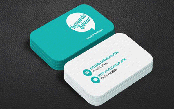 mẫu card visit bo góc