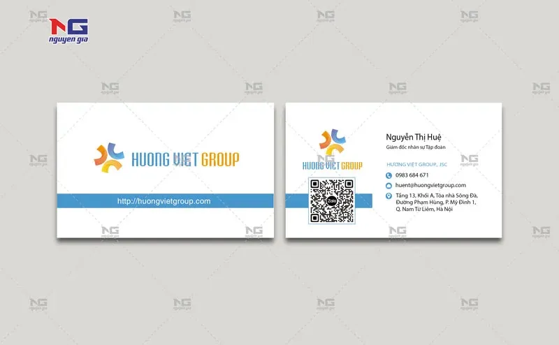 Mẫu card visit Hương Việt group