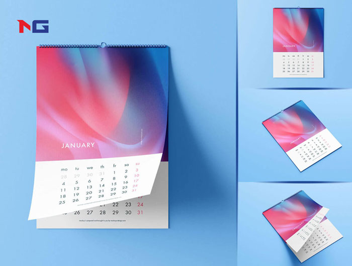 mẫu lịch tết 2024 treo tường