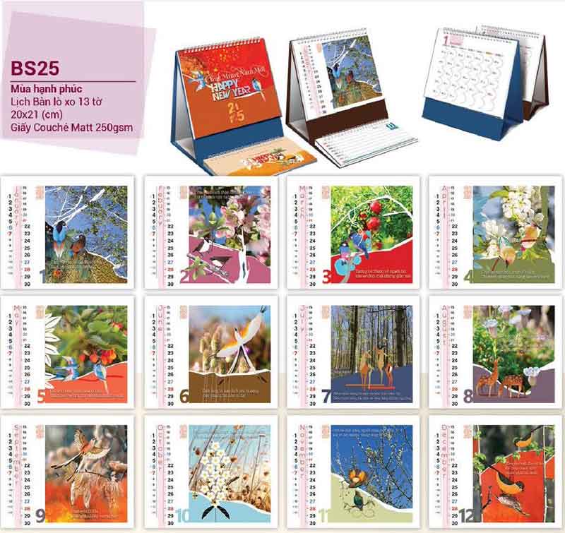 mẫu lịch bàn bs 25