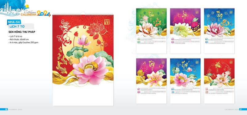mẫu lịch 54 đẹp