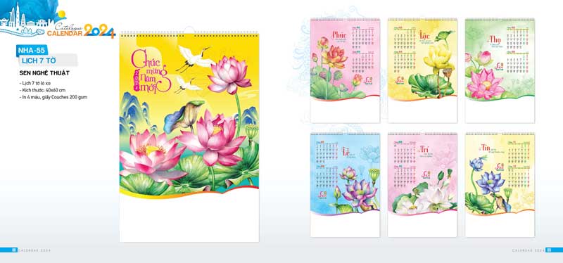 mẫu lịch NHA đẹp chất lượng