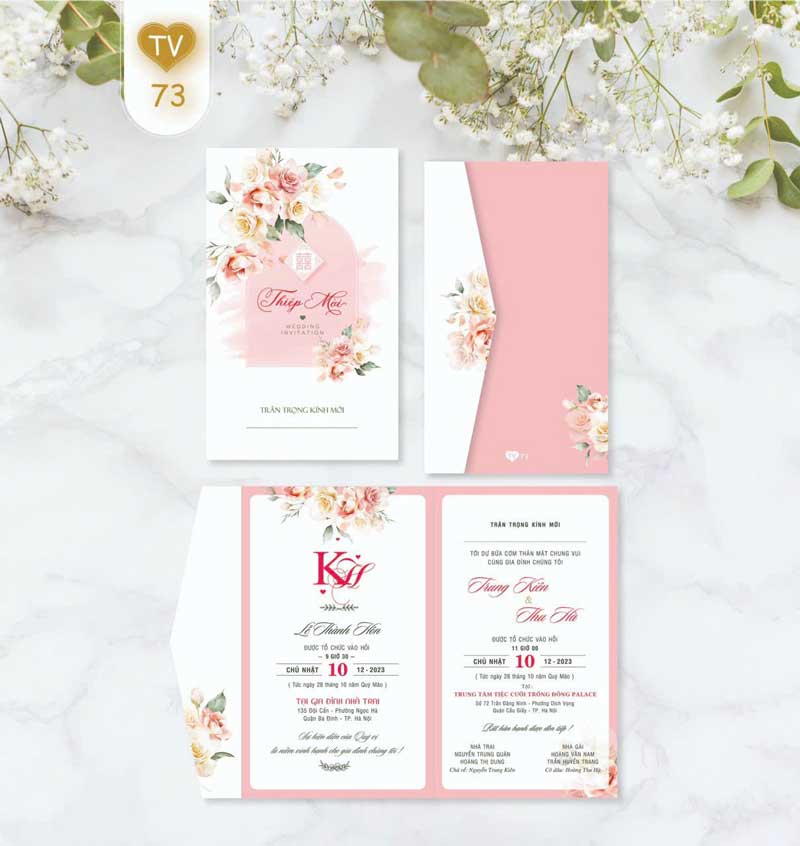 mẫu thiệp cưới đẹp sang trọng