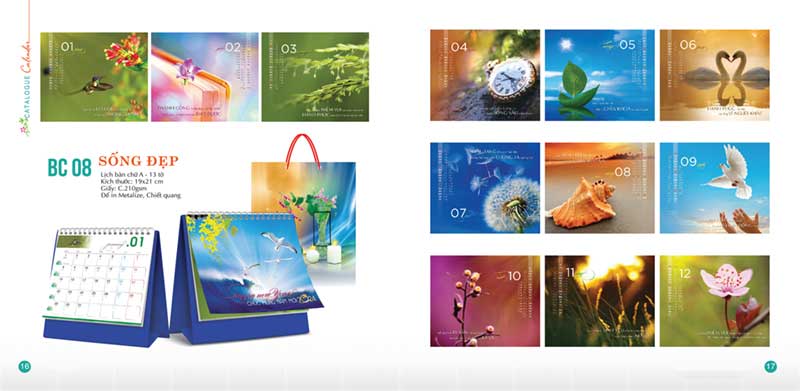 Lịch bàn chữ A mã số 02