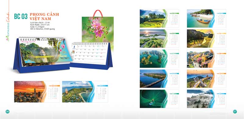 Lịch bàn chữ A mã số 04