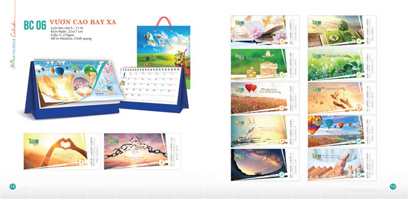Lịch bàn chữ A mã số 08