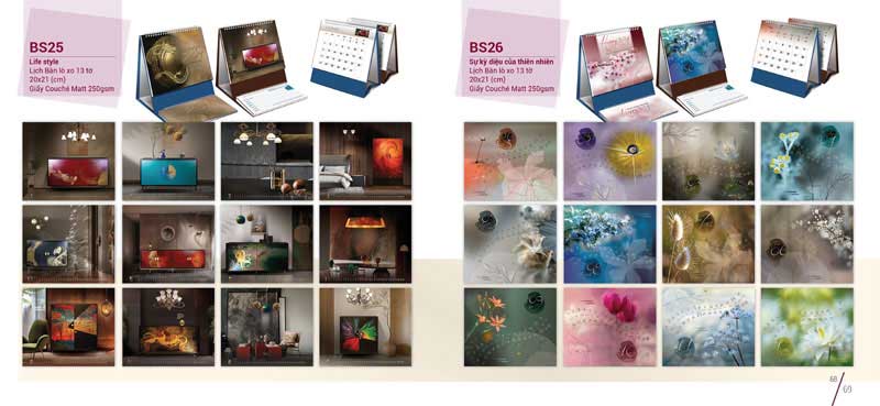 Lịch bàn chữ A mã số 13
