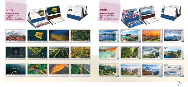 Lịch bàn chữ A mã số 17