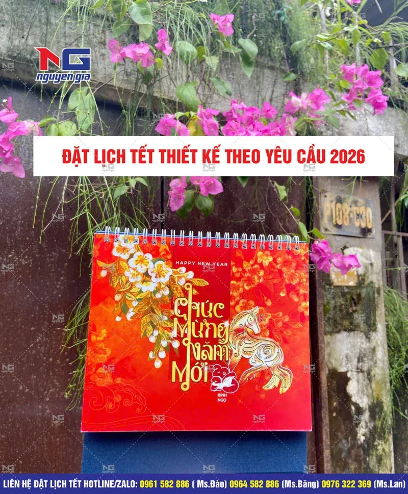 Lịch tết để bàn 2026 