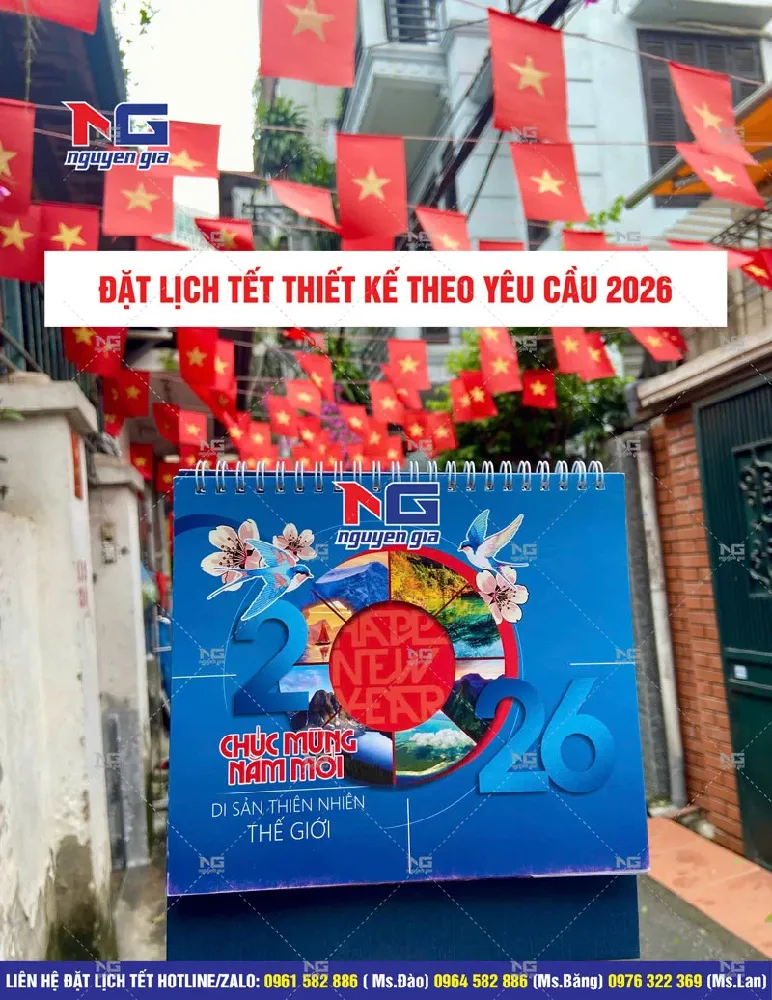 Lịch tết để bàn đẹp