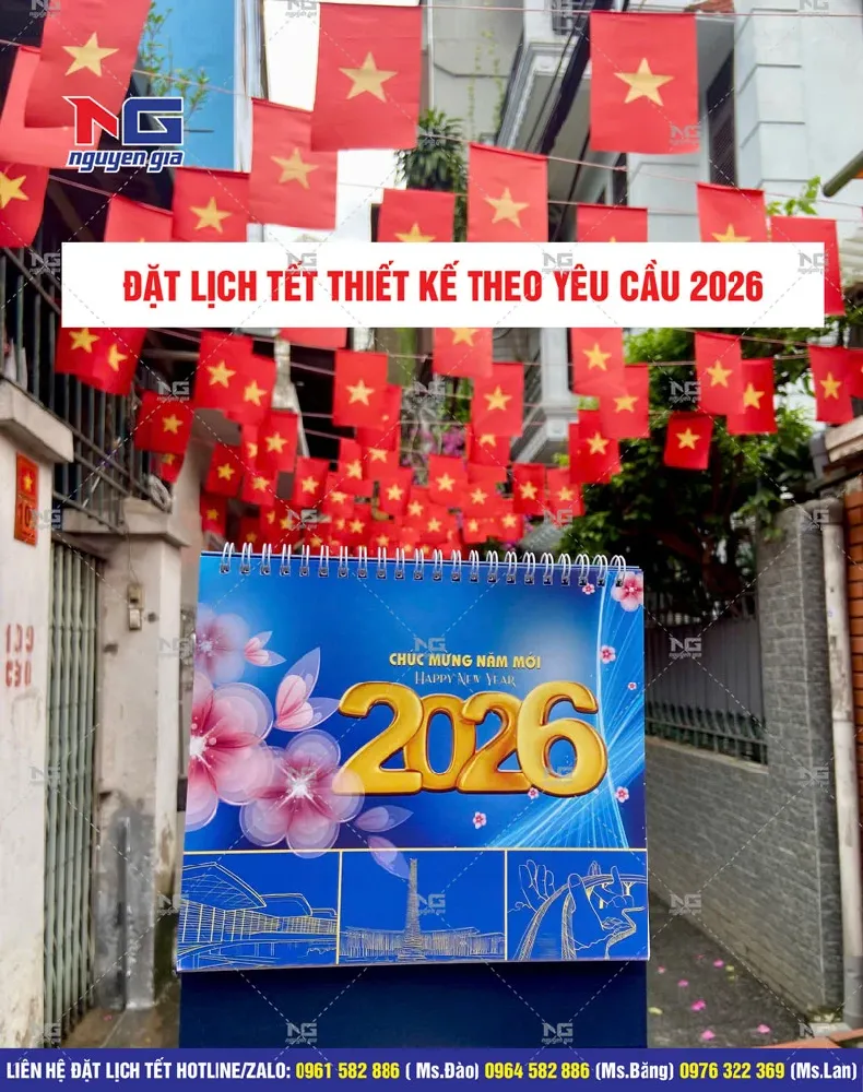 lịch tết để bàn đẹp