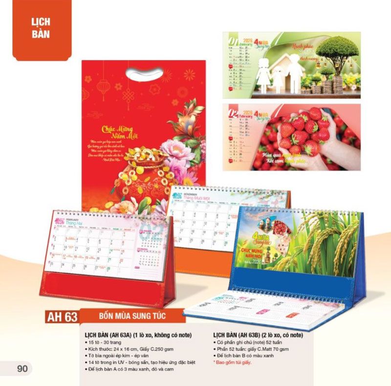 mẫu lịch bàn bố mùa sung túc