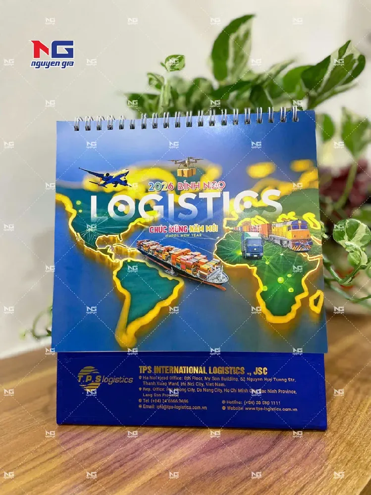 mẫu lịch bàn ngành logictis 