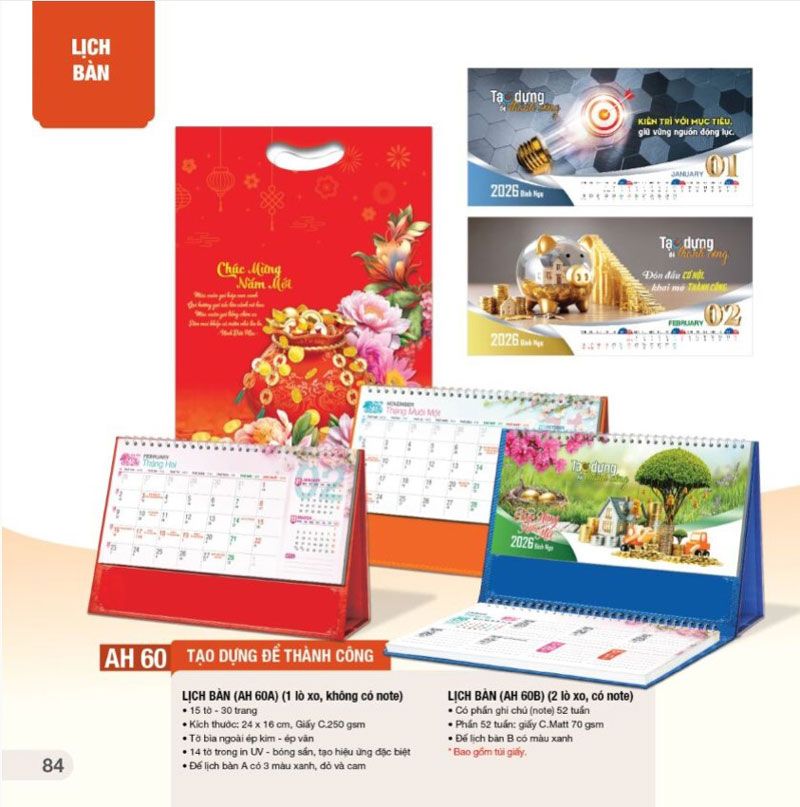 mẫu lịch bàn tạo dựng để thành công