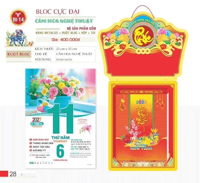 bloc cực đại TD 14 cắm hoa nghệ thuật