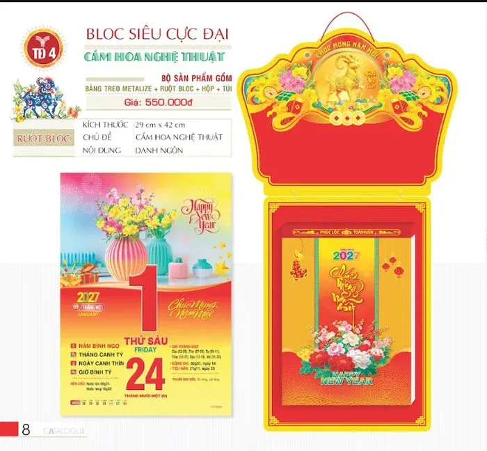 bloc cực đại TD4 cắm hoa nghệ thuật