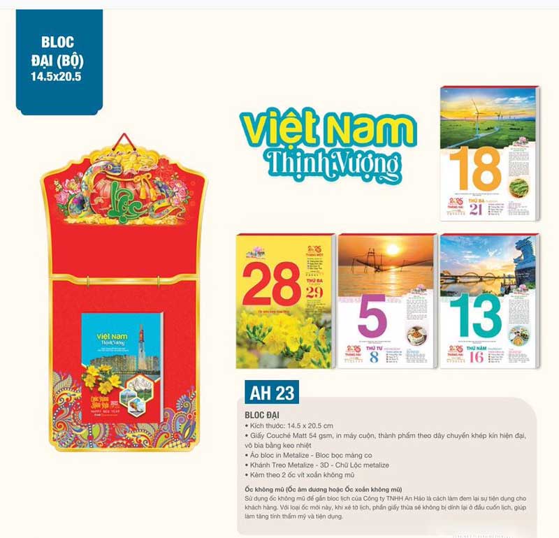 mẫu bloc đại Ah 23 