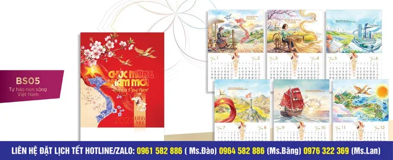 Lịch treo tường tự hào non sông Việt Nam