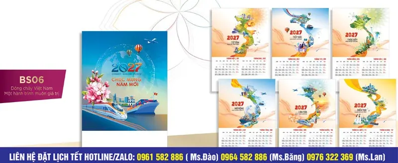 Lịch lò xo 7 tờ treo tường Việt Nam một hành trình muôn giá trị
