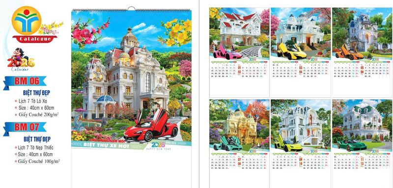 mẫu treo tường biệt thự 