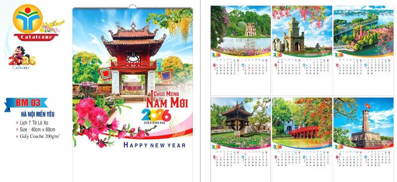 mẫu treo tường Hà Nội mến yêu