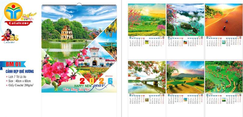 mẫu treo tường cảnh đẹp quê hương BM01