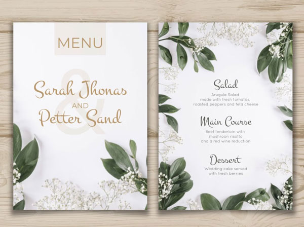 mẫu menu thực đơn đẹp