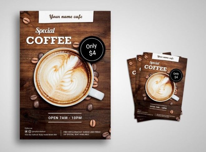 mẫu tờ rơi quán cafe 