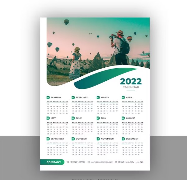 Thiết kế lịch treo tường 2024
